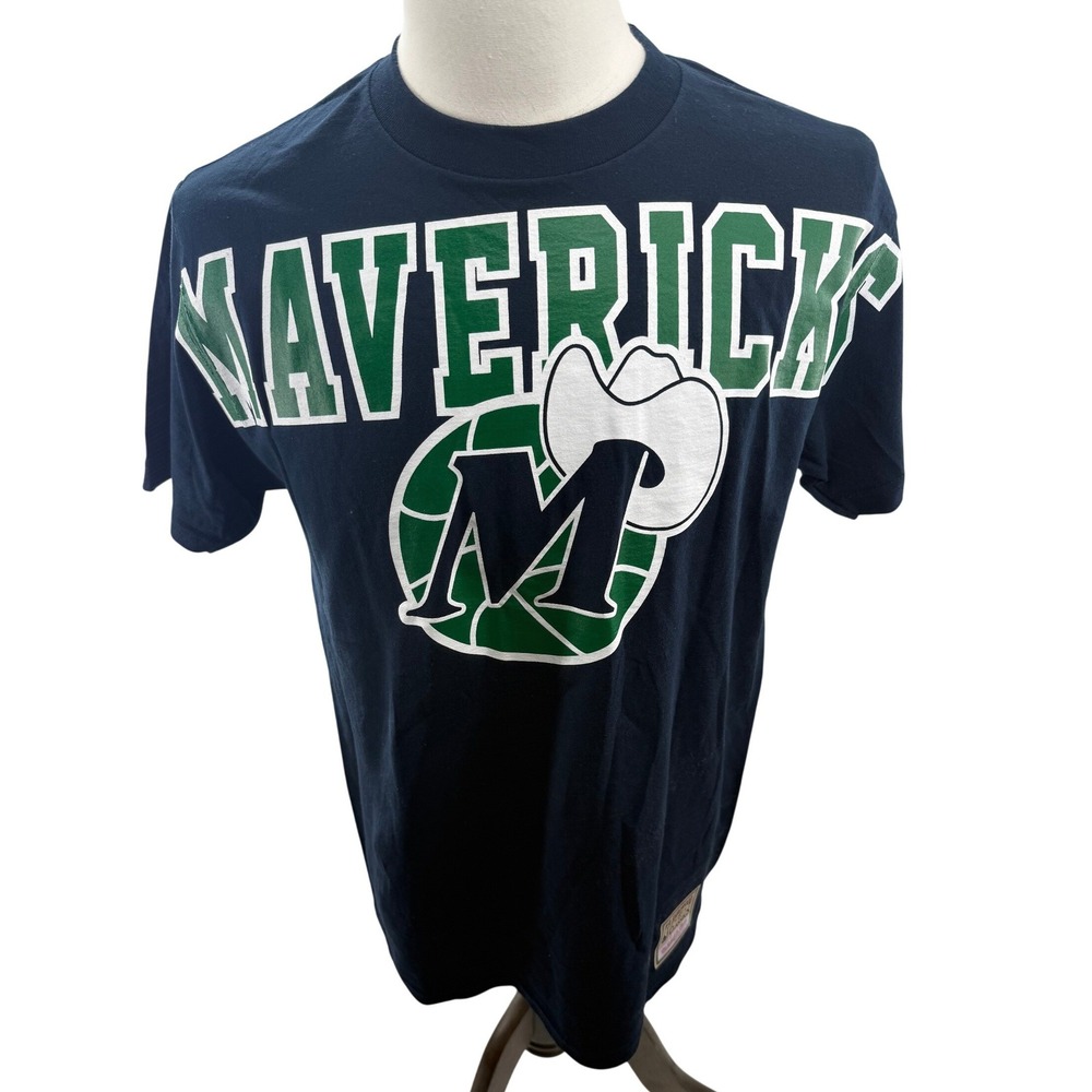 Mitchell & Ness Dallas Mavericks NBA Premium‎ Tee Shirt Mens Medium NEW